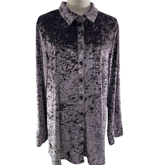 NWT!!"Simply Noelle"Brown Crushing It Velvet Blouse, Embroid.,SZ 12/14,Fairy - Picture 1 of 10